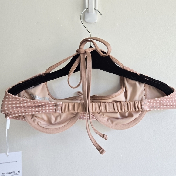 New Solid & Striped Sydney Baby Polkadot Taupe Bikini Top/Bottom Set NWT Medium - Picture 8 of 11